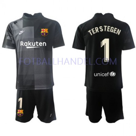 Barn Fotballdrakter Keeper FC Barcelona Ter Stegen 1 Borte 2021-22 Kortermet